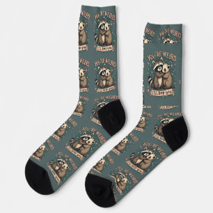 Chaussette Câlin entre un Raton Laveur Mignon et une Furet av