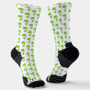 Chaussette Caméléon mignon vert