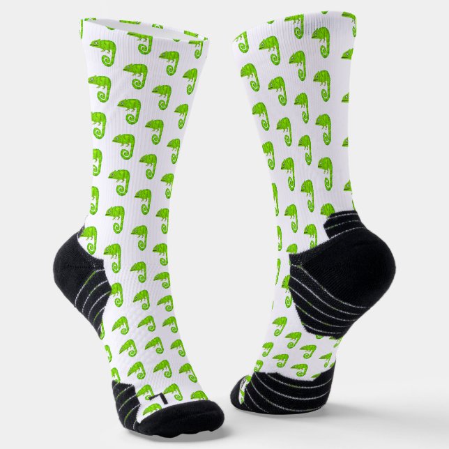 Chaussette Caméléon mignon vert (Angulaire)