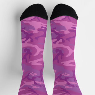 Chaussette Camouflage rose et violet Art Chaussettes folles