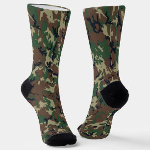 Chaussette Camouflage Woodland Motif militaire