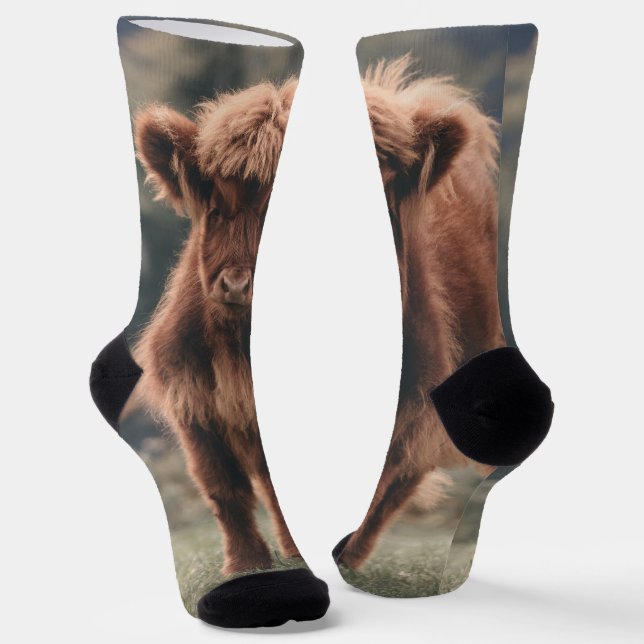 Chaussette Campagne d'herbe d'automne de la vache de haute-te (Angulaire)