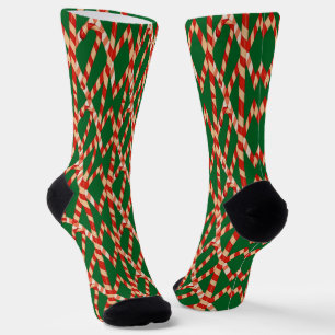 Chaussette Canne rayée en forme de sucre