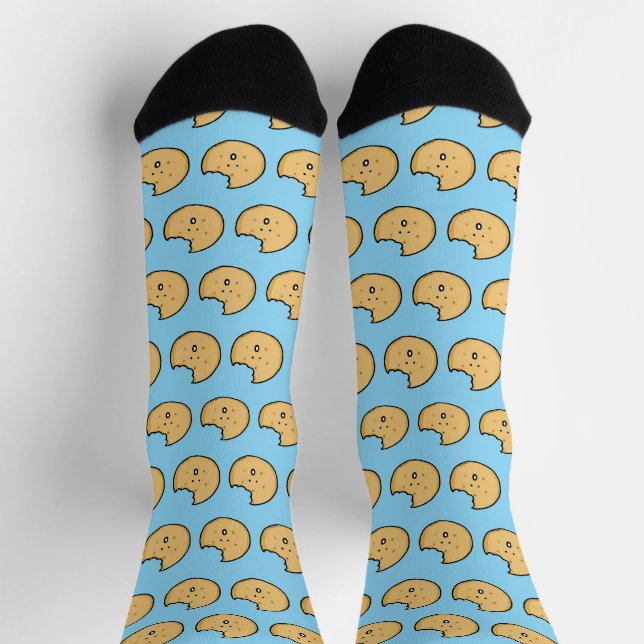 Chaussette Caricature amusante de biscuits avec une pointe (Haut)