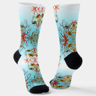 Chaussette Carpes et coraux