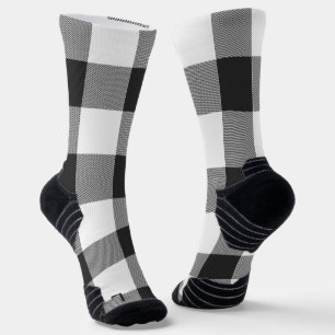 Chaussette Carreaux Blancs et Noirs à Carreaux Buffalo