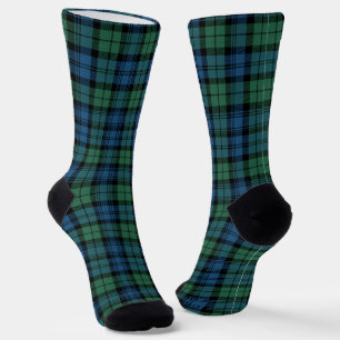 Chaussette Carreaux élégants Tartan Campagnard Vert Campbell