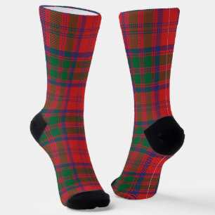 Chaussette Carreaux élégants Tartan Rouge Vert Rustique