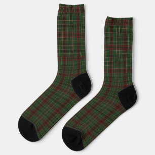 Chaussette Carreaux rouge et vert rustiques et robustes pour