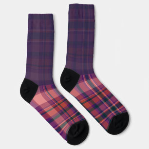Chaussette Carreaux violet foncé Secretly Wild