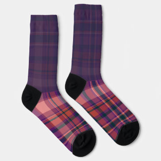Chaussette Carreaux violet foncé Secretly Wild