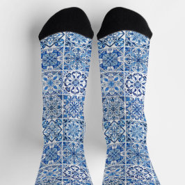 Chaussette Carrelage méditerranéen, Portugais, Azulejo, Majol