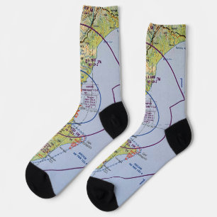 Chaussette Carte aérienne Napier New Zealand VFR VNC