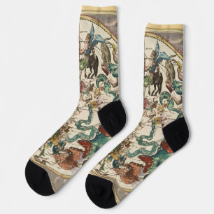 Chaussette Carte de l'étoile zodiaque céleste du ciel de la c