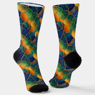 Chaussette Celestial Mosaic Seamless Pattern
