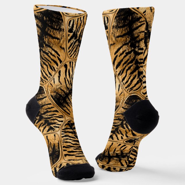 Chaussette Cellules fourrures de Tigre D'Or (Angulaire)