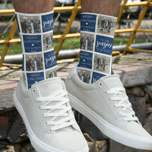 Chaussette C'est la saison d'être joyeux 2 Photo de vacance