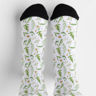 Chaussette Chamomile Fleur Botanique Rustique Motif