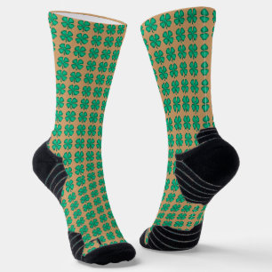 Chaussette Chance 4 feuilles Irlandais Clover tressé chausset