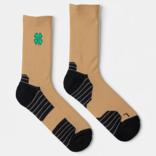 Chaussette Chance 4 feuilles Irlandais Clover tressé chausset