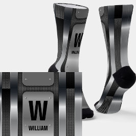 Chaussette Changer initial, Ajouter (supprimer) Nom, Silver M