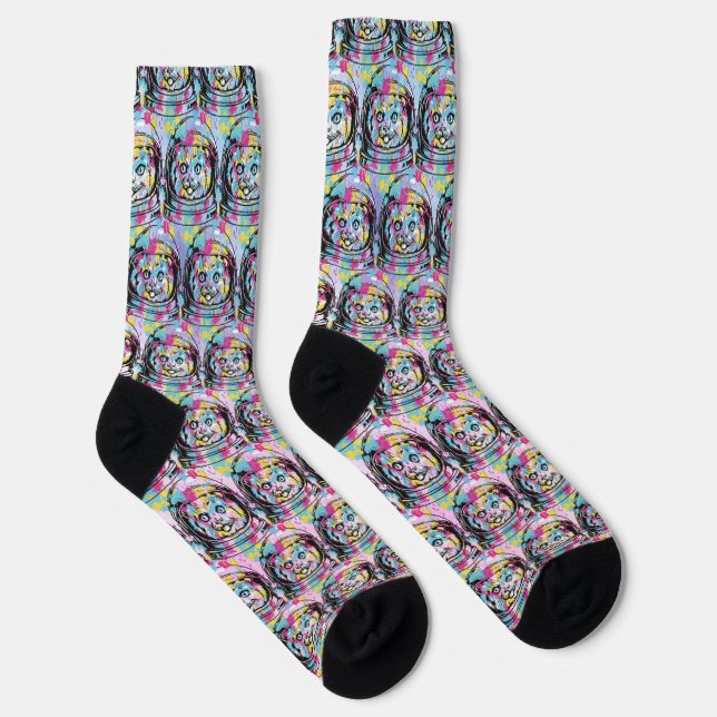 Chaussette Chat Astronaute (Droite)