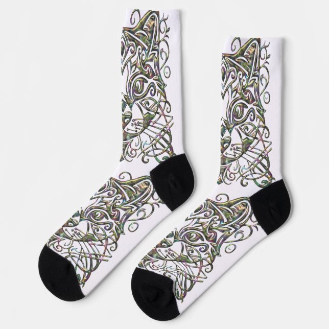 Chaussette Chat chic Chaussettes d'Balone (Gauche)