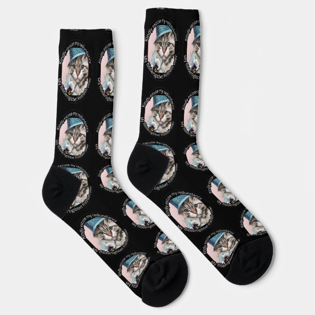 Chaussette Chat de luxe italien : Ombre (Droite)