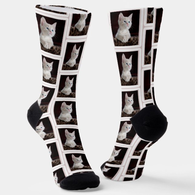Chaussette Chat Photo Lover Chaussettes amusantes (Angulaire)