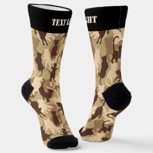Chaussette Chats Chaussettes Motifs Camouflage Désert