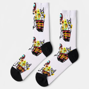 Chaussette Chats dans l'art des Tournesols