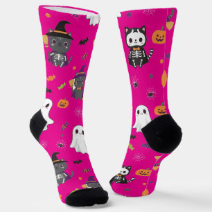 Chaussette Chats d'Halloween de Kawaii et Chaussettes Fantôme