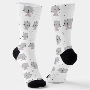 Chaussette Chats Gris
