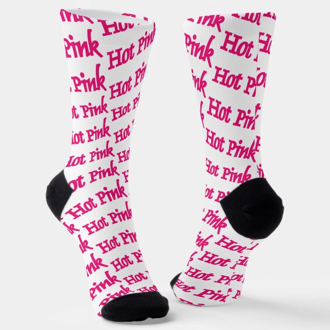 Chaussette Chaud rose mot blanc chaussettes premium (Angulaire)
