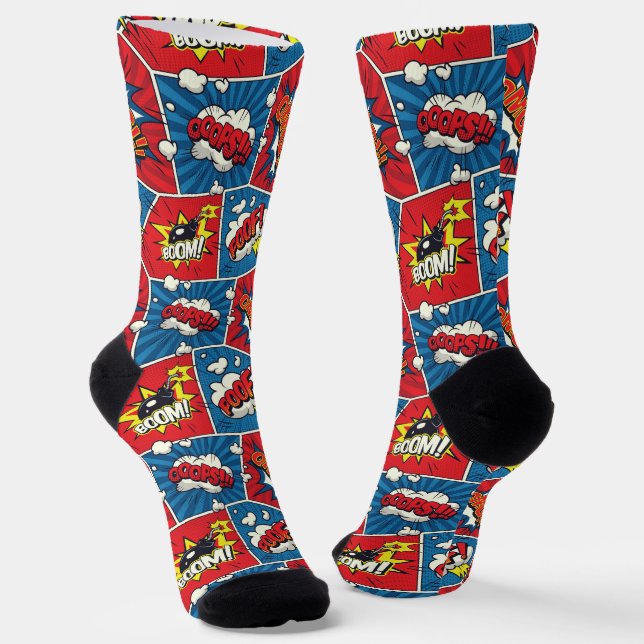 Chaussette Chaussettes à bulles pour discours de bande dessin (Angulaire)