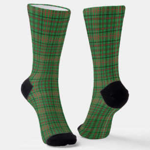 Chaussette Chaussettes à carreaux tartan vert rouge