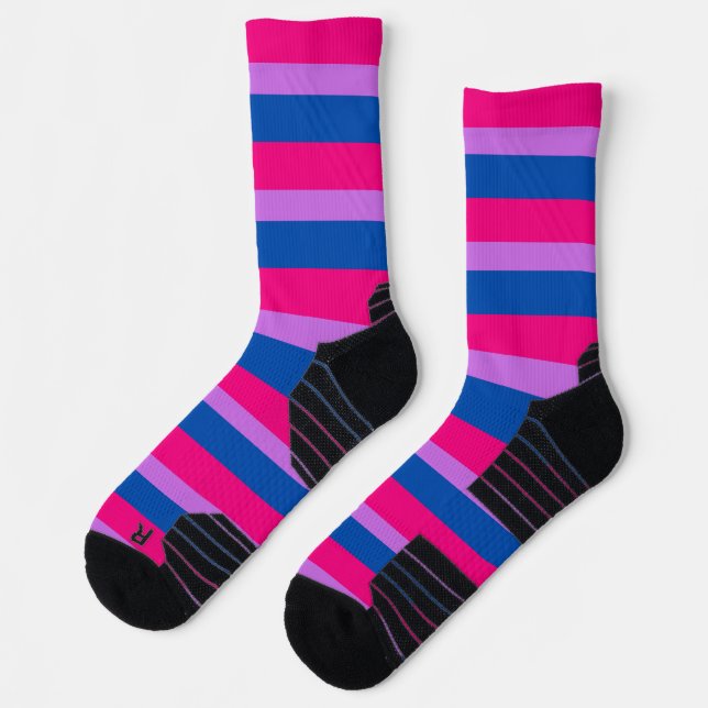 Chaussette Chaussettes à drapeau Bisexual PRIDE (Gauche)