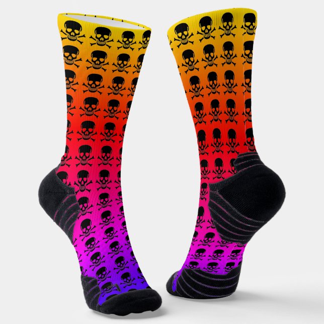 Chaussette Chaussettes à haute performance pour le crâne noir (Angulaire)