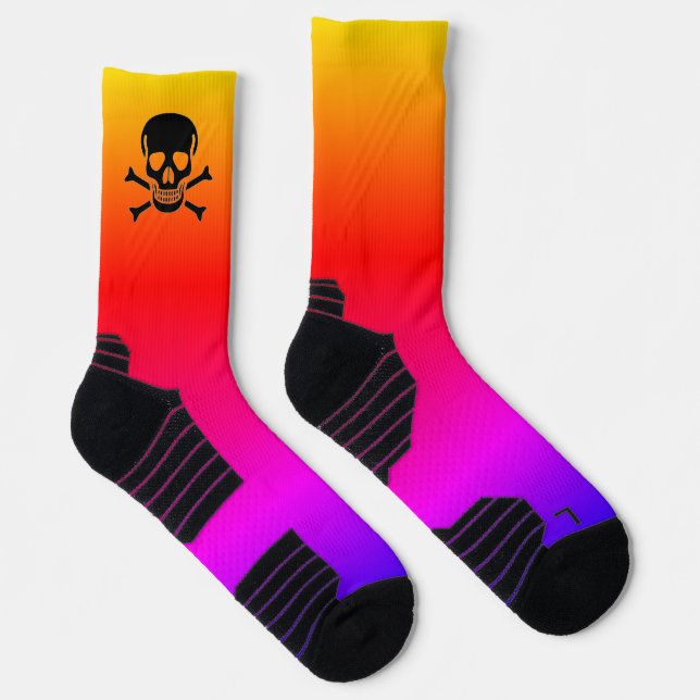 Chaussette Chaussettes à haute performance pour le crâne noir (Droite)