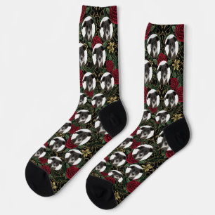 Chaussette Chaussettes à motif de coeurs de chien avec photo