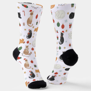 Chaussette Chaussettes à motif festif de Noël pour félins