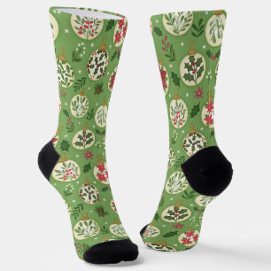 Chaussette Chaussettes à ornements de Noël dessinés à la main