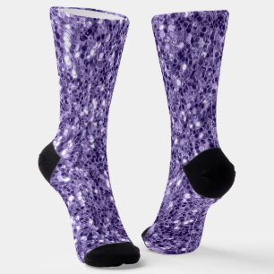 Chaussette Chaussettes à paillettes violettes ultra-violettes