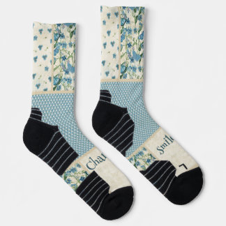 Chaussette Chaussettes à patchwork bleues