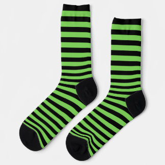 Chaussette Chaussettes à rayures noires et vertes classiques