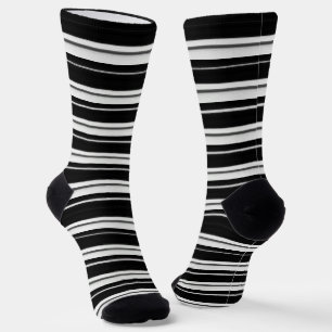 Chaussette Chaussettes à rayures noires – Style monochrome au