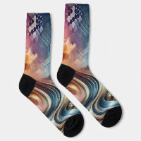 Chaussettes Abstraites à spirale cosmique