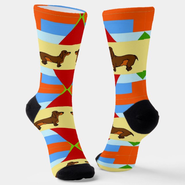 Chaussette Chaussettes Abstraites Dachshund (Angulaire)