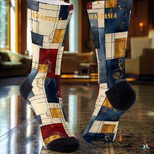 Chaussette Chaussettes Abstraites sophistiquées : Desi géomét