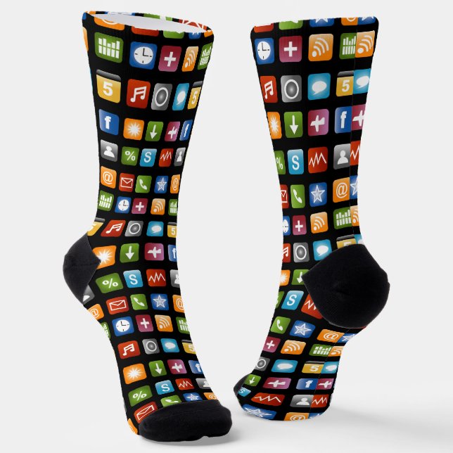 Chaussette Chaussettes amusantes avec des applications smartp (Angulaire)